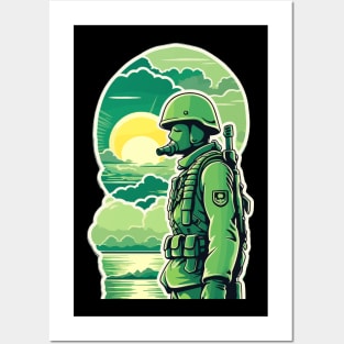 Soldiers Facing the Setting Sun Posters and Art